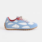 The Dual Stride Women's Sky Blue Retro Suede Casual Sneakers