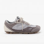 The Dual Stride Grey Square-Toe Minimalist Retro Trainer
