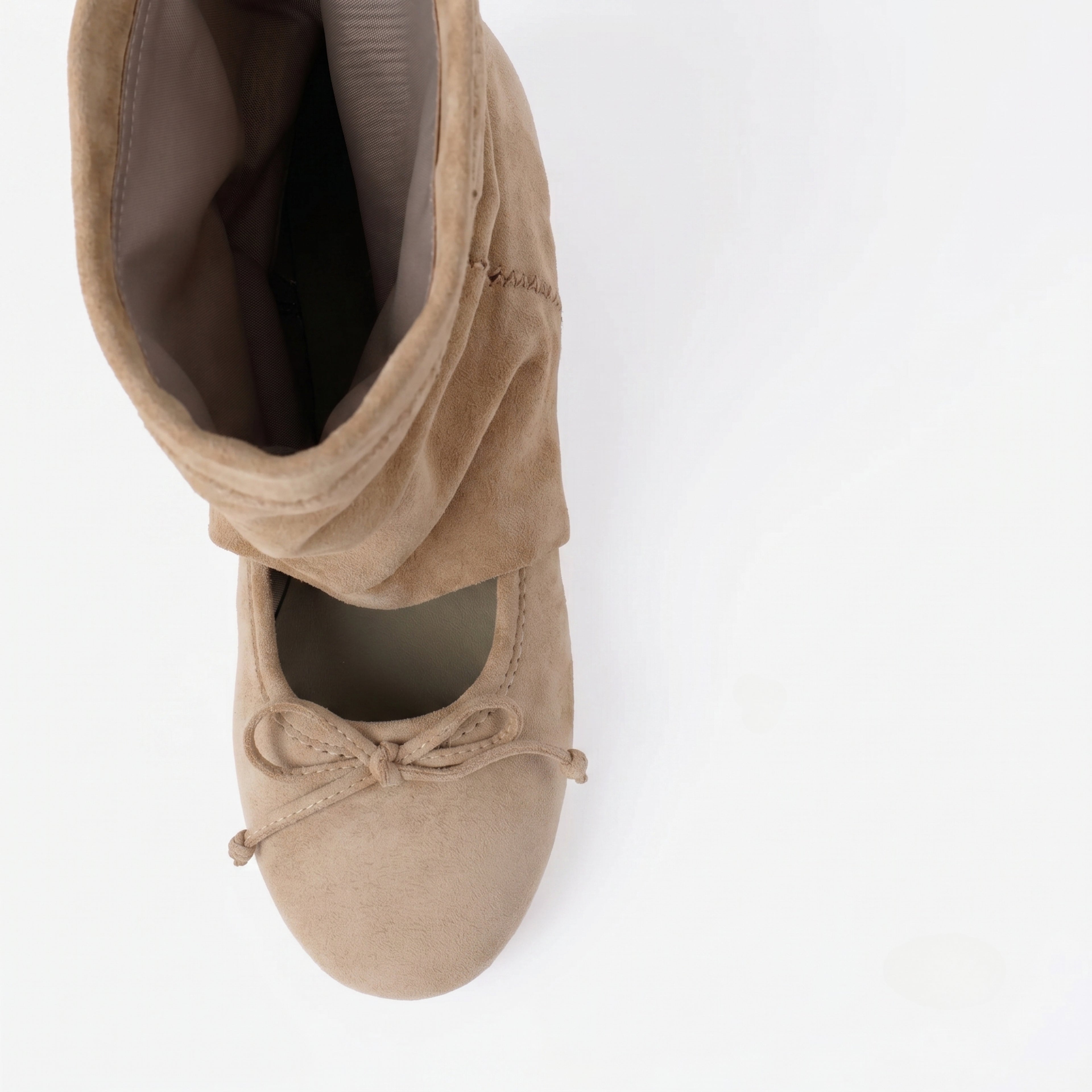 The Dual Stride Slouchy Suede Ballet-Booties