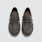 The Dual Stride Women's Dark Grey Penny Loafer Flats
