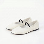 The Dual Stride White Minimalist Ballet Mary Jane