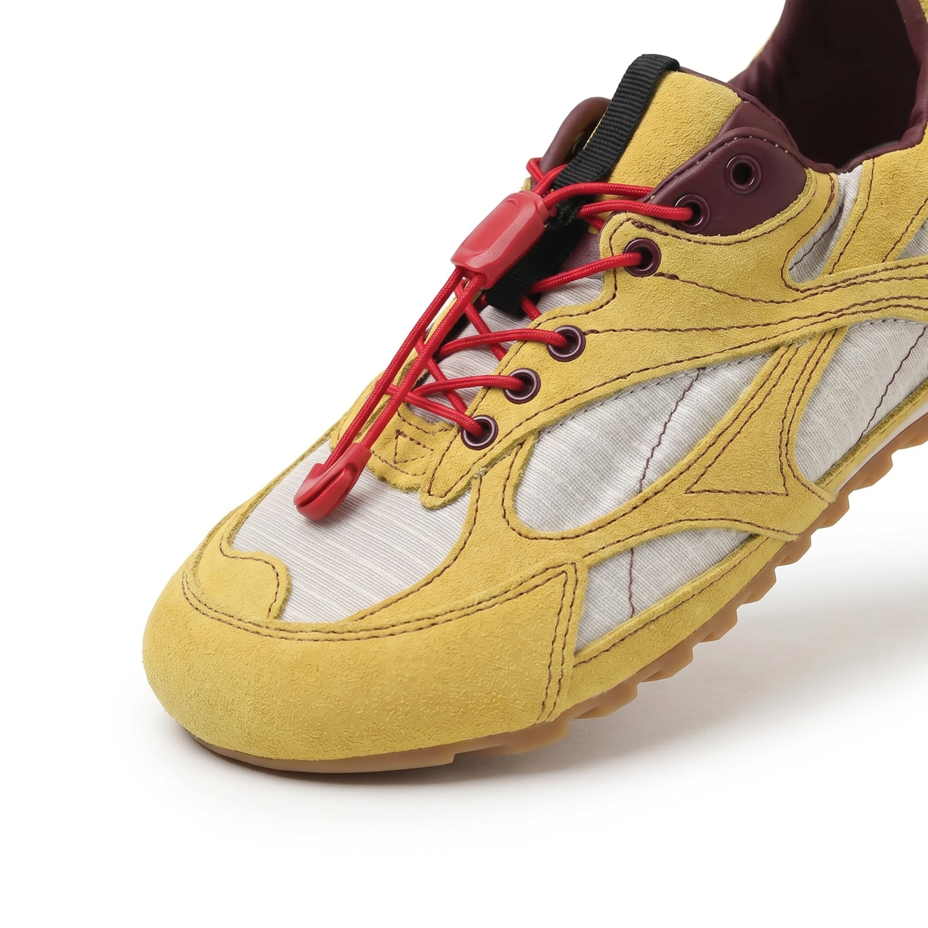 Las zapatillas deportivas casuales amarillas Dual Stride para mujer