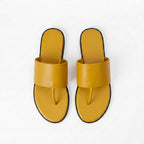The Dual Stride Yellow Calfskin Thong Sandals