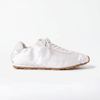 The Dual Stride Women‘s White Satin Ballet Trainers