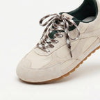 The Dual Stride Women‘s Beige Retro Suede Sneakers