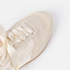 The Dual Stride Pink Satin Ribbon Ballet Sneakers
