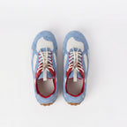 The Dual Stride Women's Sky Blue Retro Suede Casual Sneakers