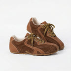 The Dual Stride Women's Retro Dark Brown Casual Sneakers