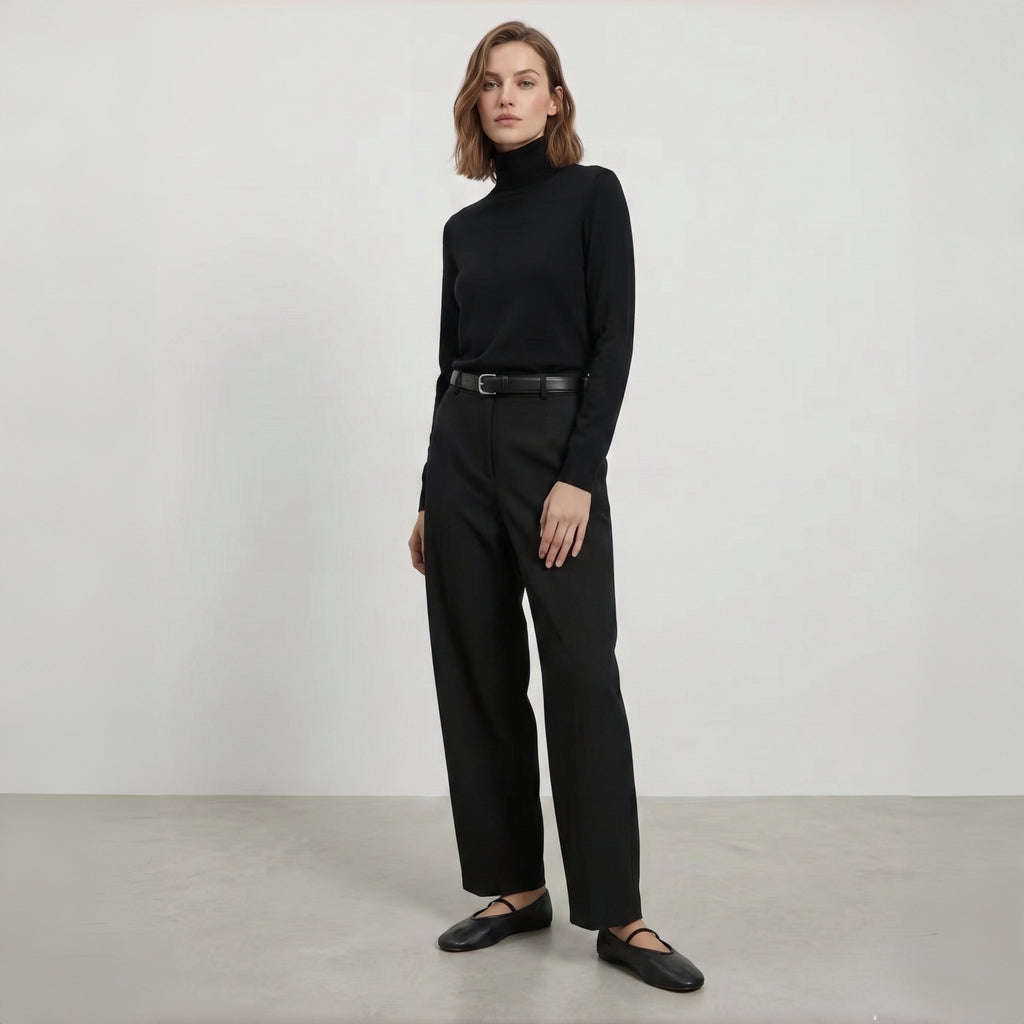 The Dual Stride Black Minimalist Ballet Mary Jane