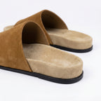 The Dual Stride Sand Minimalist Suede Slide Sandals
