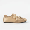 The Dual Stride Women's Gold Ballet Satin Shoes