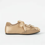 The Dual Stride Women's Gold Ballet Satin Shoes