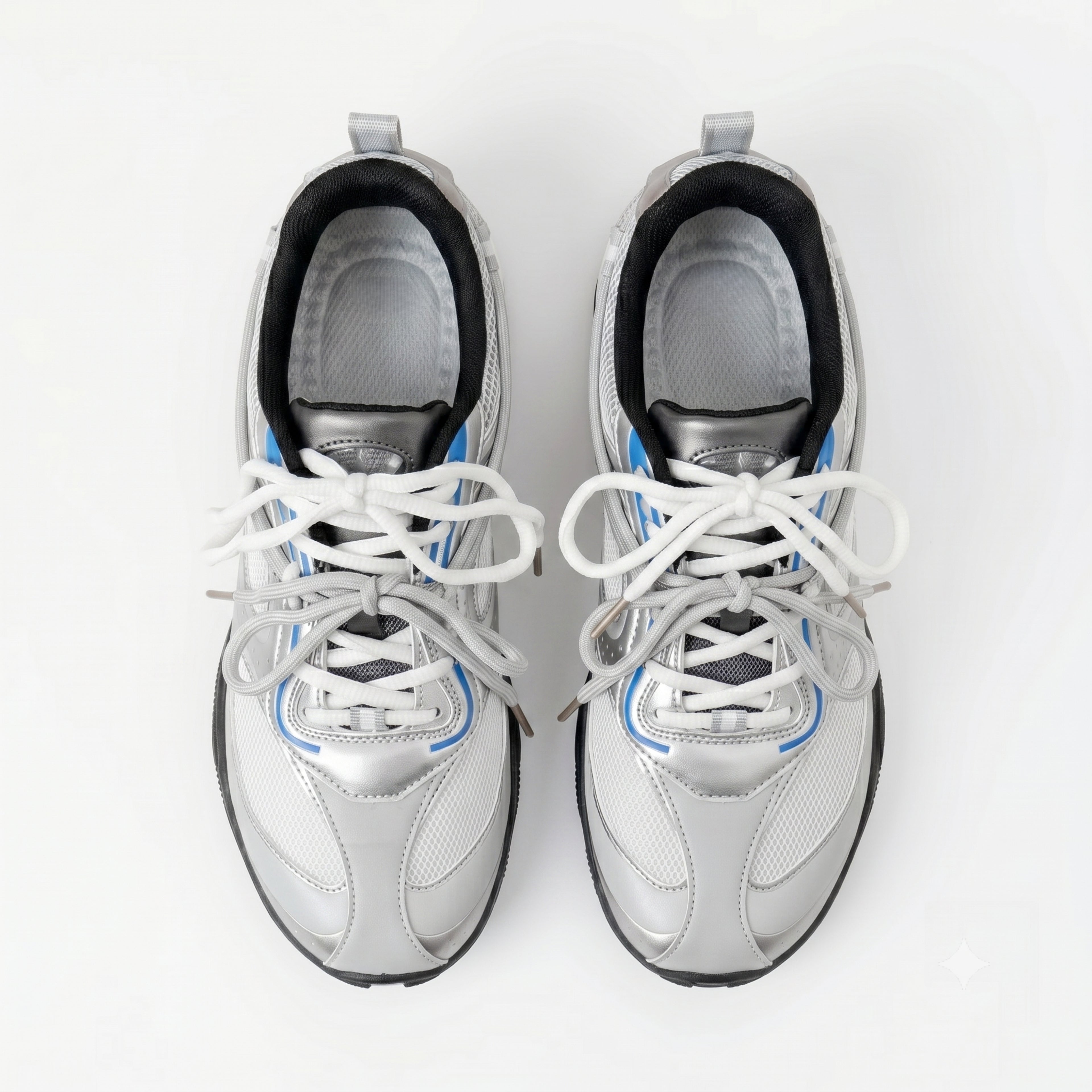 The Dual Stride Men's Grey Nomad Cyber-Mesh Sneaker