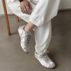 The Dual Stride Women‘s Gray Satin Ballet Trainers