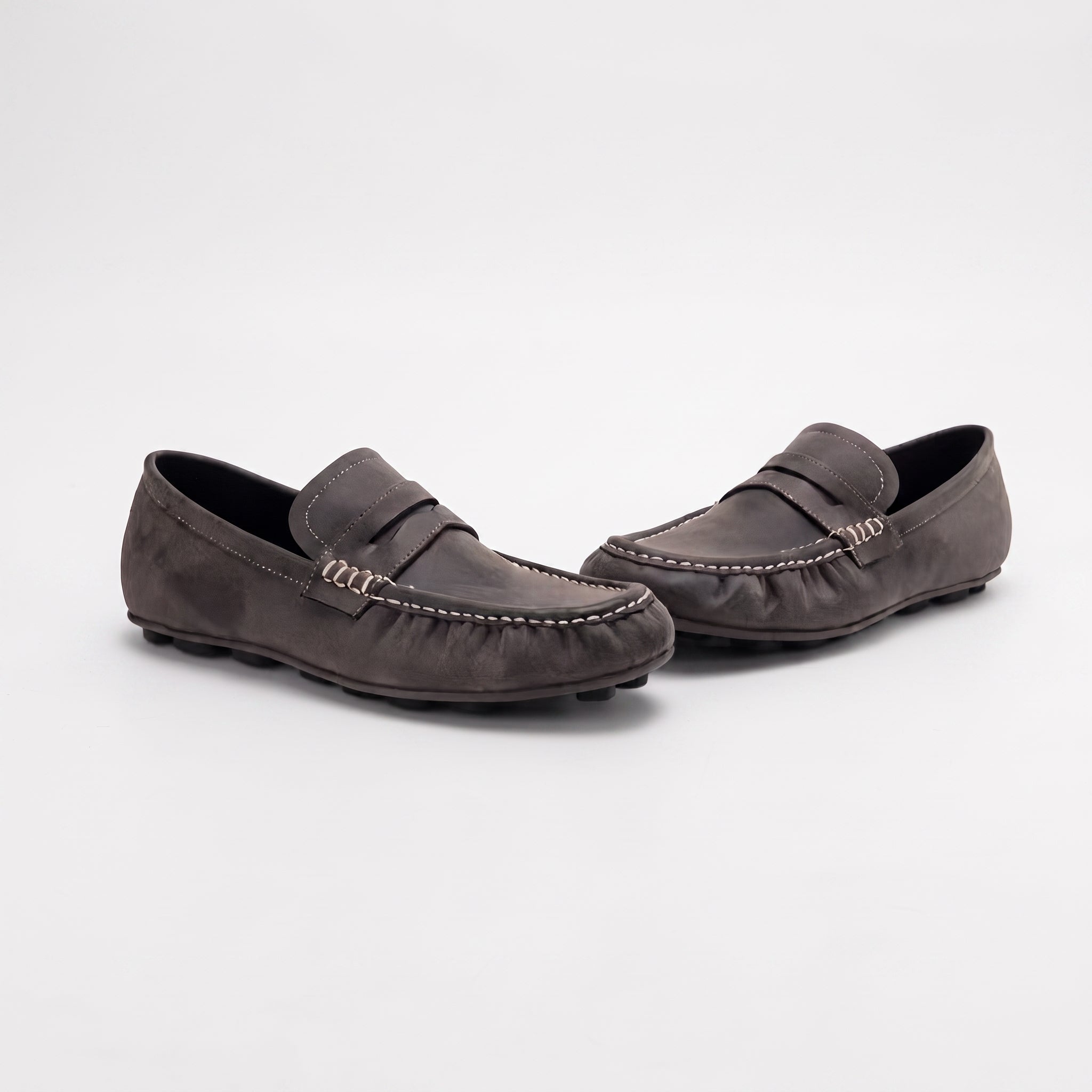 The Dual Stride Women's Dark Grey Penny Loafer Flats
