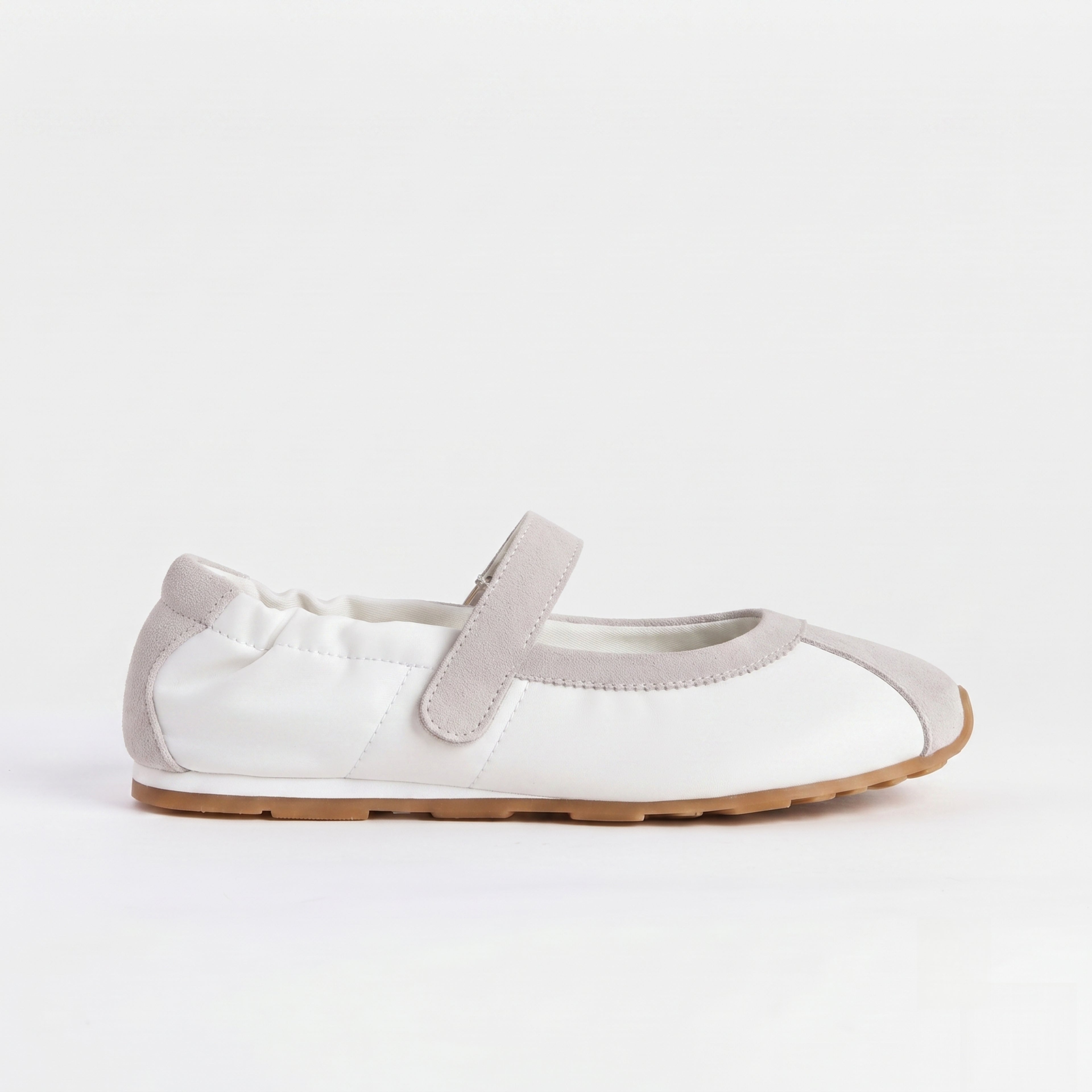 The Dual Stride White Mary Jane Sneaker Flat
