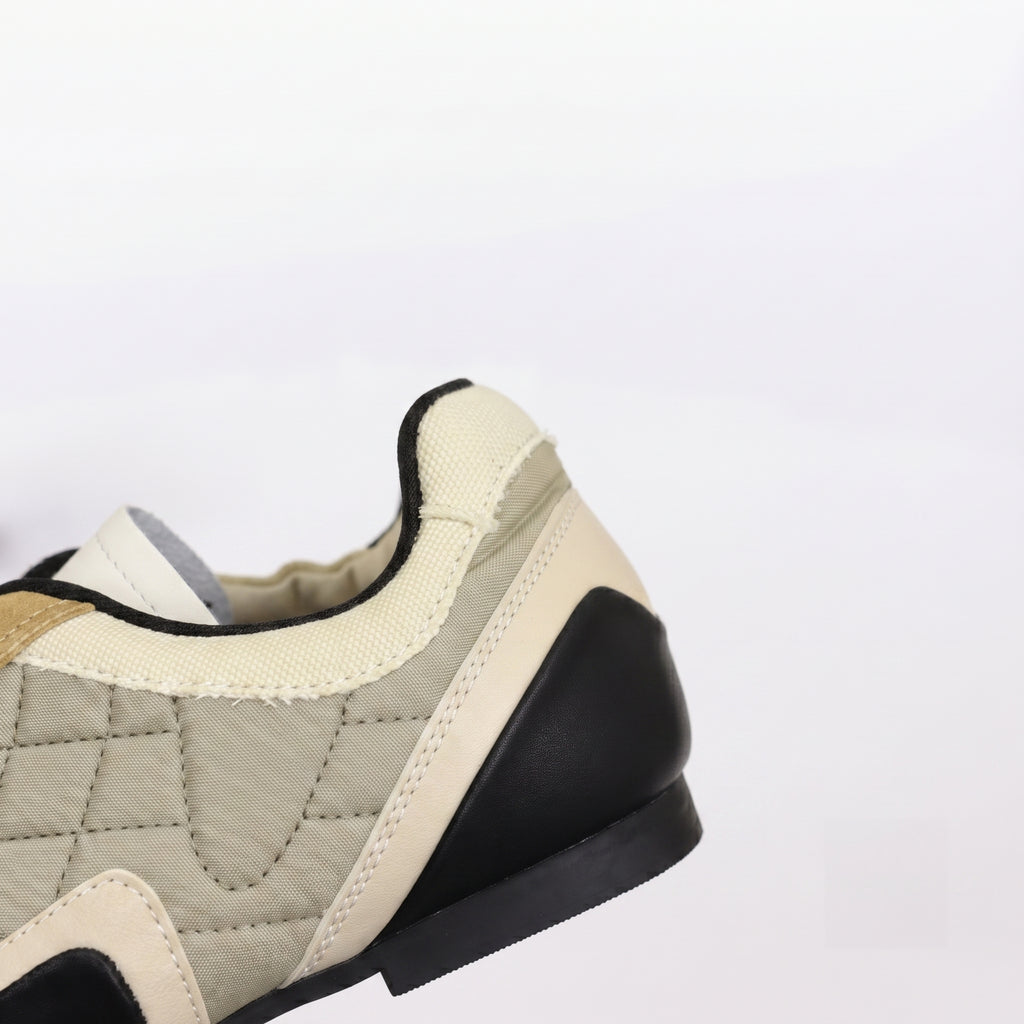 The Dual Stride Khaki Vintage Diamond pattern Casual Shoes