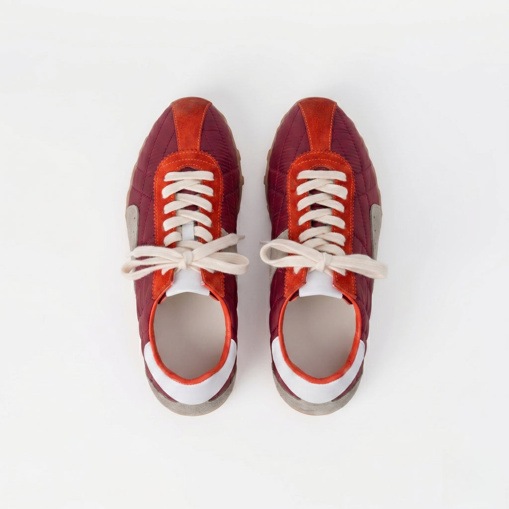 The Dual Stride Women's Casual Dark Red Sneakers