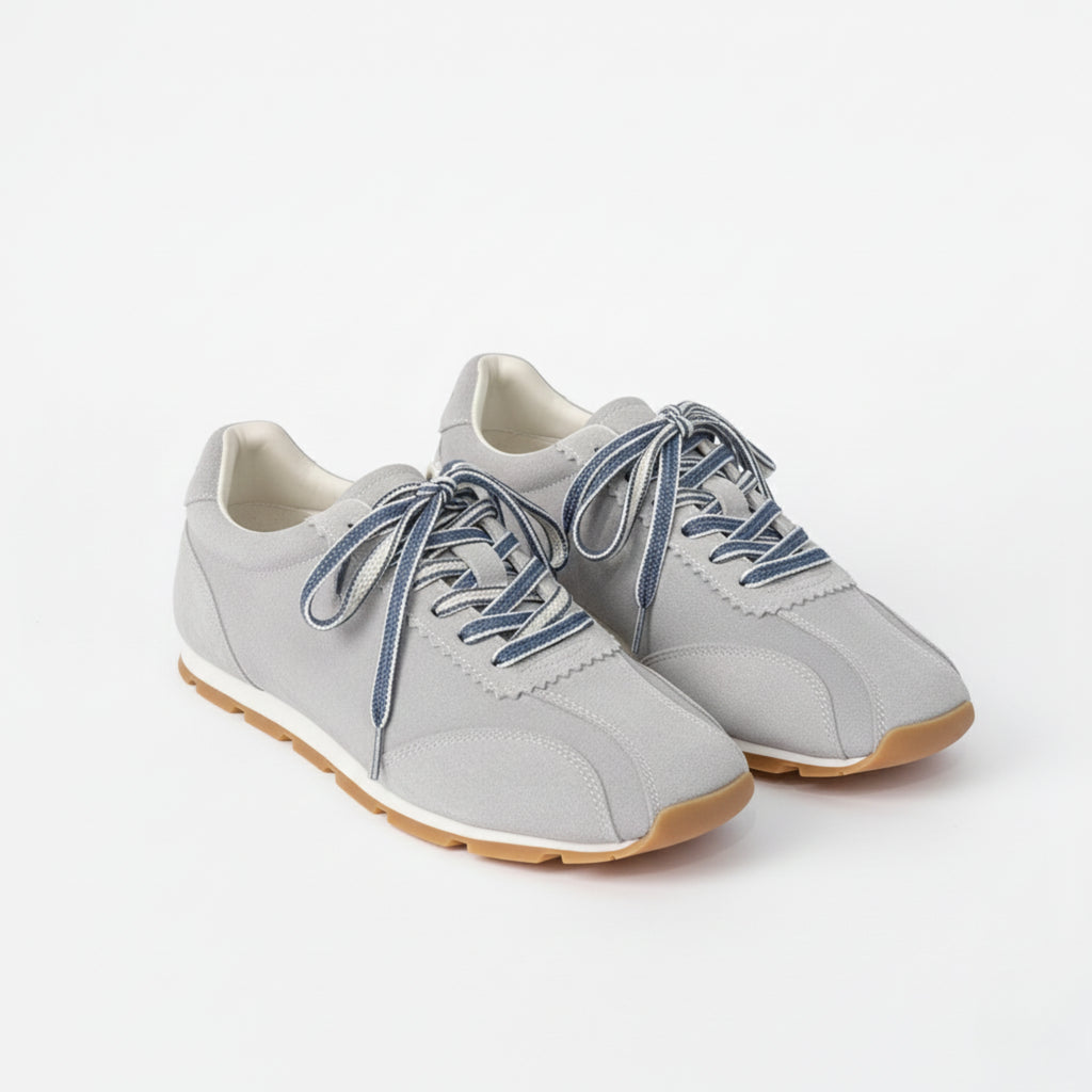 The Dual Stride Women's Casual Light Gey Sneakers