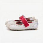 The Dual Stride White square-toe Mary Jane flats