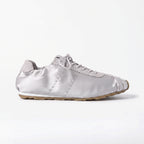 The Dual Stride Women‘s Gray Satin Ballet Trainers