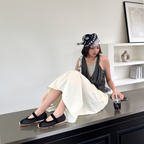 The Dual Stride Black Mary Jane Sneaker Flat
