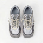 The Dual Stride Grey Square-Toe Minimalist Retro Trainer
