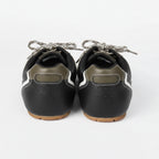 The Dual Stride Women's Retro Dark Green Patchwork Casual Sneakers