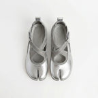 Bailarina plana Tabi Mary-Jane plateada Dual Stride