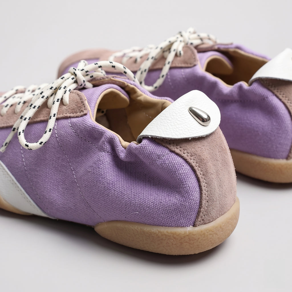 The Dual Stride Purple Casual Retro Low-Top Sneakers