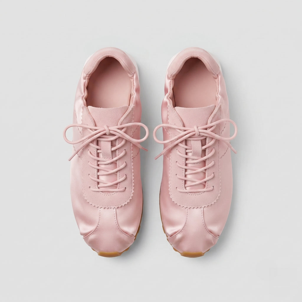 The Dual Stride Satin Ballet Trainer Sneakers