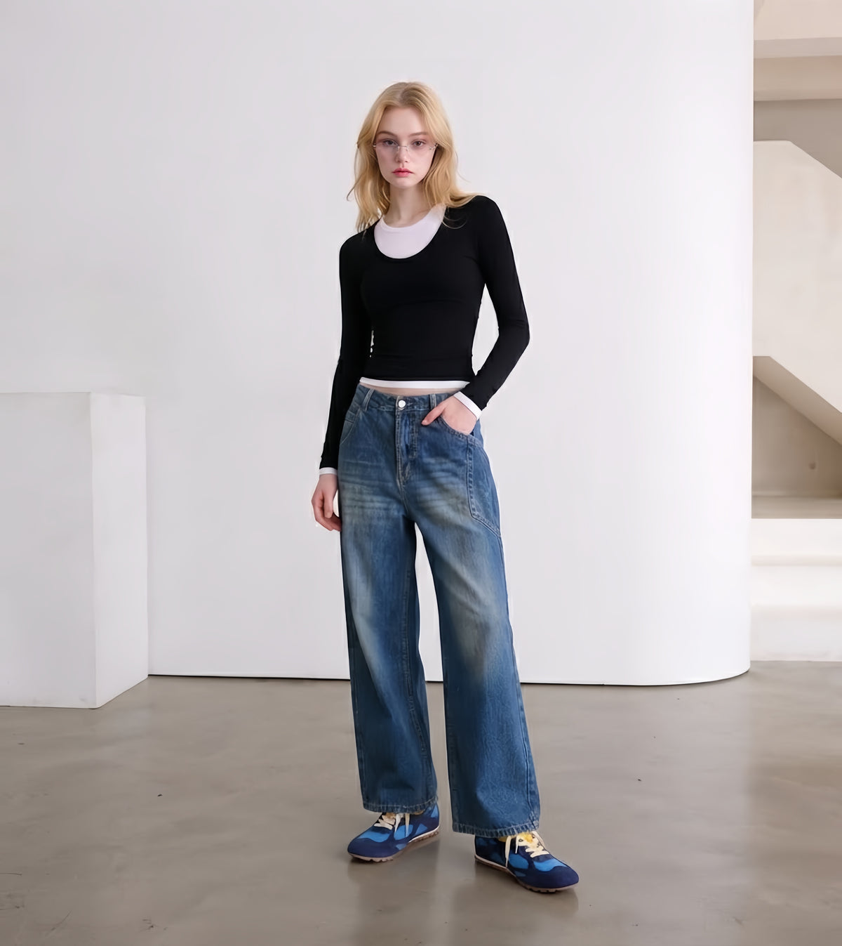 The Dual Stride Vintage Panelled Low-Top Casual Sneakers