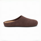 The Dual Stride Taupe Brown Suede Slip-On Mules