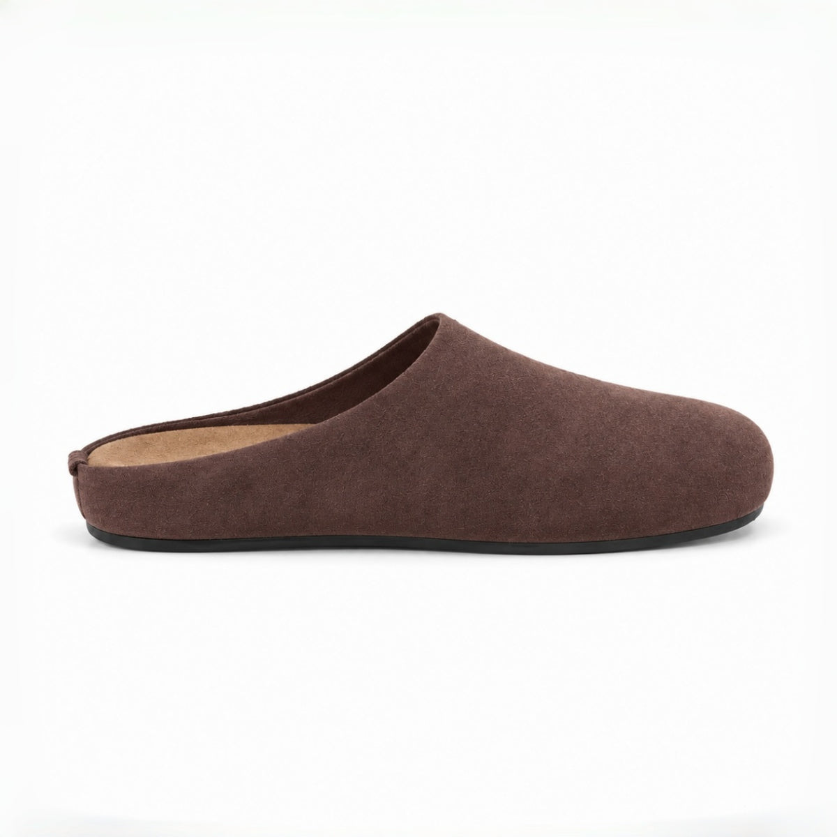 The Dual Stride Taupe Brown Suede Slip-On Mules