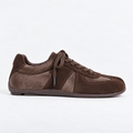 The Dual Stride Split-Toe Velvet & Suede Retro Casual Sneakers