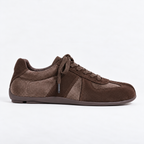 The Dual Stride Split-Toe Velvet & Suede Retro Casual Sneakers