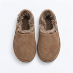 The Dual Stride Women's Brown Suede Fur Lined Mule Slippers
