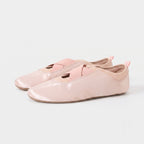 The Dual Stride Pink Satin Ballet Flats