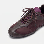 The Dual Stride Burgundy Vintage Trek Retro Trainer Sneakers
