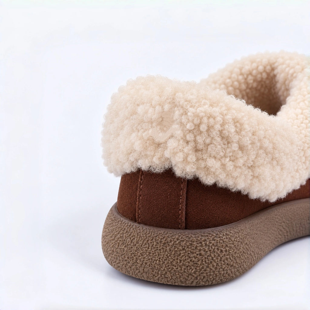 The Dual Stride Cozy Fleece Slip-On Shoes