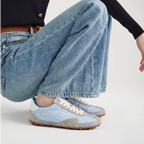 The Dual Stride Women's Casual Light Blue Sneakers