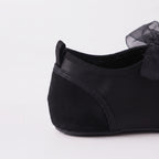 The Dual Stride Women's Black Lace-up Mary Jane Flats